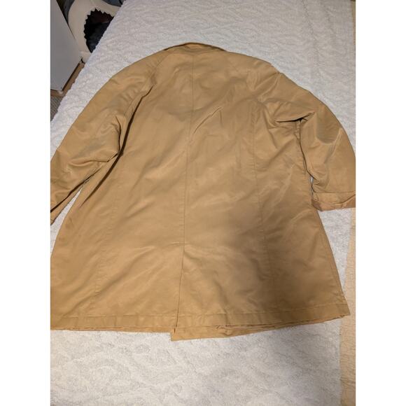 Lane Bryant Women's 18/20 Mustard * Tan Short Trench Coat Jacket Double Breasted - Picture 4 of 8